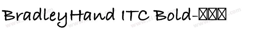 BradleyHand ITC Bold字体转换